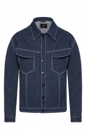 Logo-printed denim jacket, zdjęcie 1 Logo-printed denim jacket od Fendi